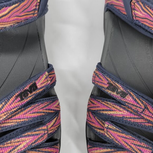 TEVA Women's Tirra Sport Hiking Sandal multi colorway Size 8 EUC - Picture 7 of 10